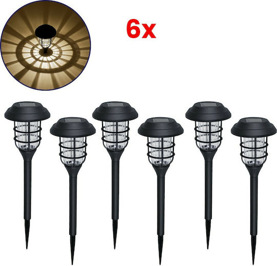 GloboStar Set of 6 Stake Solar Lights Lanterns 1W 100lm Warm White 3000K with Photocell IP65