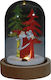 Christmas Illuminated Decorative Jar with Santa Claus 6x6x10cm