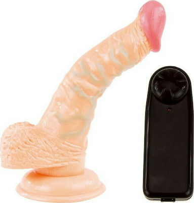 Baile Super Rota Dong V Rotation Realistic Vibrator cu Telecomandă 20.5cm D-199975 Carne