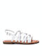 Flache Sandalen für Damen in Weiß Farbe