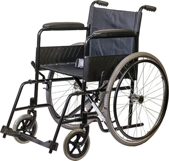 Mobiak Basic 1 Scaun Cu Rotile 24" Tip Simplu Scaun Cu Rotile Tip Simplu Cu Picioare Detașabile 46cm 0808383i Negru