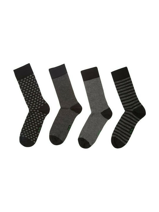 ME-WE Ανδρικές Κάλτσες Black / Grey 4Pack
