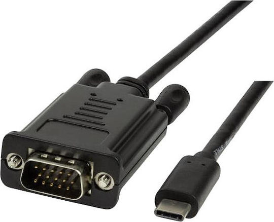 Roline Video Cable USB-C male - VGA Μαύρο 3m 11.04.5822-10