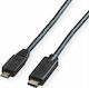 Roline USB 2.0 Kabel USB Typ-C männlich - micro USB-A Schwarz 2m 11.02.9021