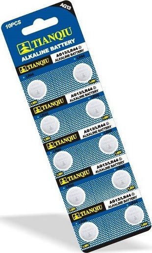 TianQiu Alkaline Watch Batteries LR44 1.5V 10pcs