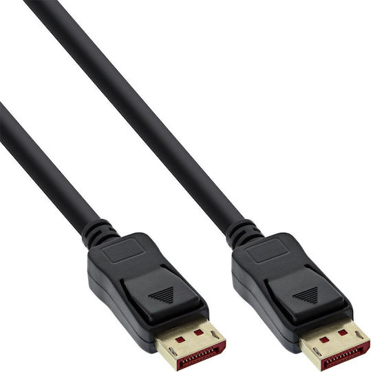 InLine Cable DisplayPort male - DisplayPort male 2m Μαύρο (17202P)