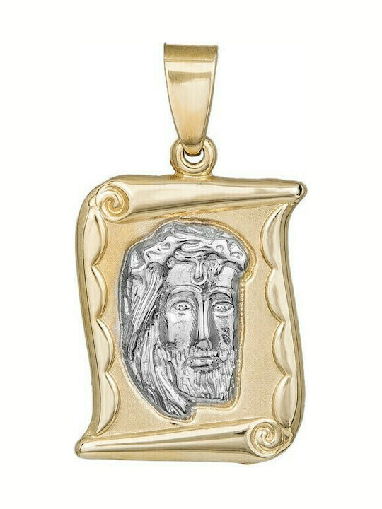 KosmimaDoro Pendant with Jesus Christ Gold 9K