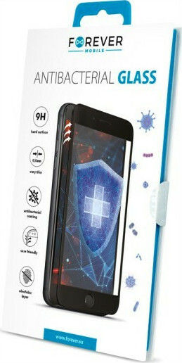 Forever Antibacterial Full Face Tempered Glass White (iPhone SE 2020 / 8 / 7)
