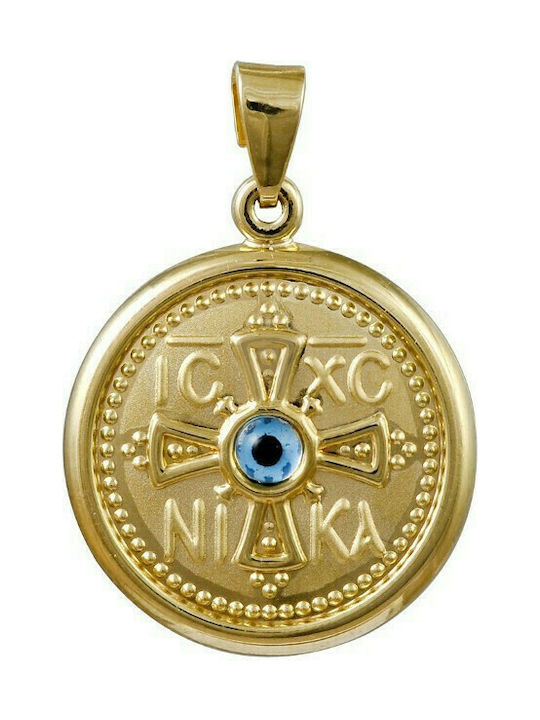 Pendant Kids Talisman Double Sided Constantine from Gold 9K PD11076-1