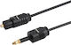 Optical Audio Cable TOS male - mini TOS male Μαύρο 1m (S-PC-4106)