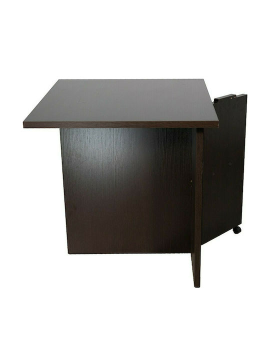 Ausziehbarer Holztisch 118x81x74cm Schwarz