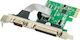 Powertech Card de control PCIe cu 2 porturi DB25 Paralel / RS232 DB9 Serial