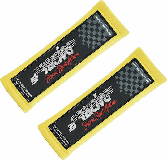 Simoni Racing Μαξιλαράκια Ζώνης Αυτοκινήτου Κίτρινα 2τμχ