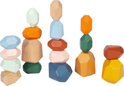 Small Foot Βότσαλα Ισορροπίας Σαφάρι Montessori Educational Toy Knowledge made of Wood for 3+ Years Old