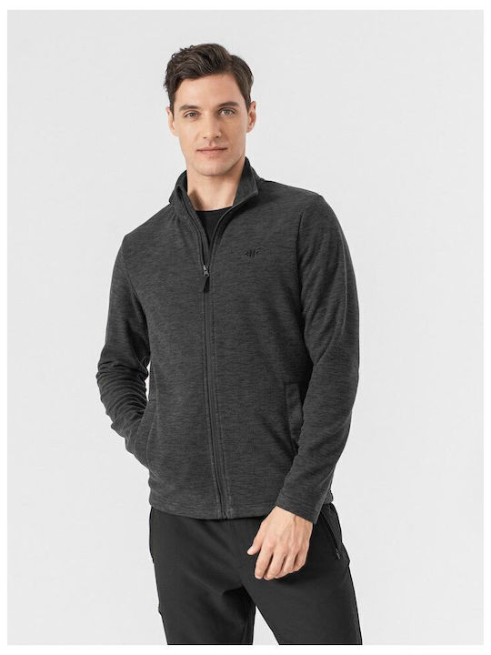 4F Ανδρική Ζακέτα Fleece Γκρι