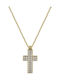 E-kosmimaroloi Women's Gold Cross 9K with Chain