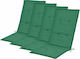 vidaXL Garden Chair Cushion with Backrest Green 4 Pieces 50x120cm