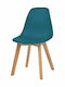 Kitchen Polypropylene Chair Turquoise 46.5x47.5x83cm 2pcs