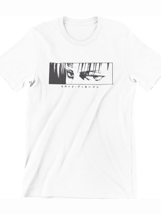 Attack on Titan Levi's T-shirt σε Λευκό χρώμα