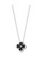Verorama Schwarz Kreuz aus Stahl mit Kette