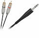 Cabletech Cable 6.3mm male - 2x RCA male 1.8m (DM-3867-1.8)