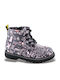 Lederne Kinderstiefel mit Reißverschluss Gray