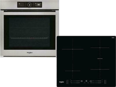 Whirlpool AKZ9 6220 IX + WB S2560 NE Φούρνος άνω Πάγκου 73lt με Επαγωγικές Εστίες Π59.5εκ. Inox