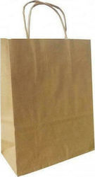 Χάρτινες Σακούλες Συσκευασίας Kraft με Χεράκι Μπεζ 37x25x12εκ. 25τμχ