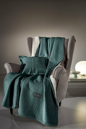 Guy Laroche Capsule Sesselüberwurf Zwei Seiten Samtig 130x170cm Emerald