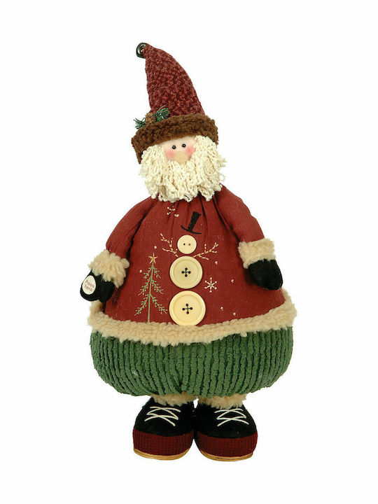 Plüsch Dekorativer Weihnachtsmann mit Musik und Bewegung Rot 45cm