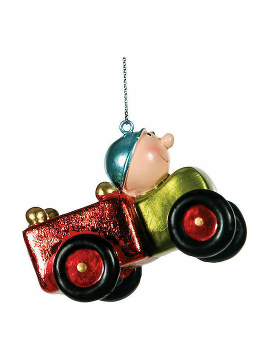 Ornament suspendat Mașină Ceramic Roșu 7buc