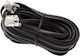 Central Flat Telephone Cable RJ11 6P4C 15m Black (01-01-81/Χ)