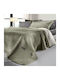 Guy Laroche Capsule Set Decke Sherpa Vlies Einzel 160x220cm. Khaki