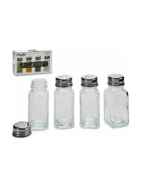 S3602705 Spice Jar Glass Transparent 4pcs