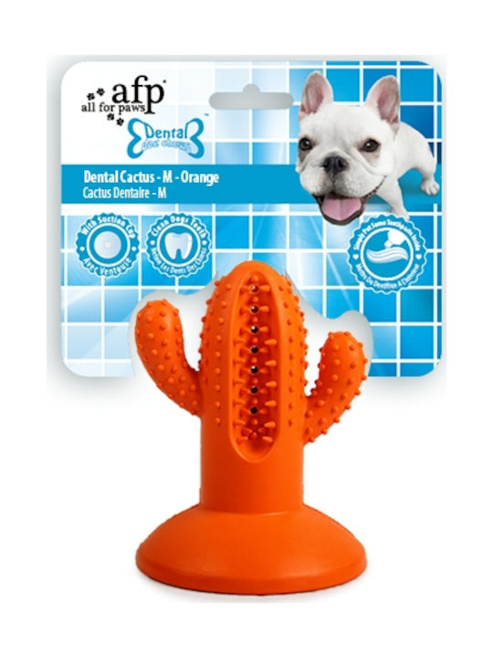 All For Paws Cactus Dog Toy Medium Orange 12.3cm