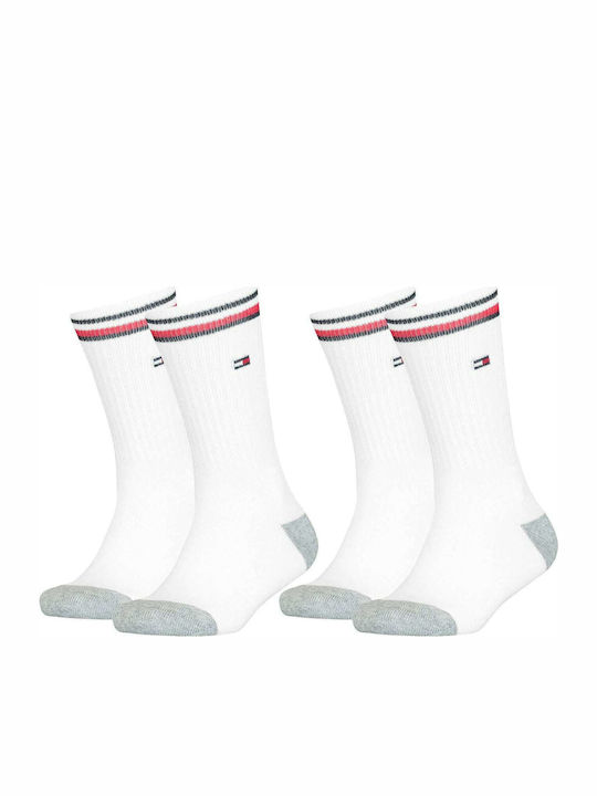 Tommy Hilfiger Athletic Kids' Long Socks White 2 Pairs