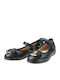 Kids Ballerinas 12-116 with Hoop & Loop Closure Black