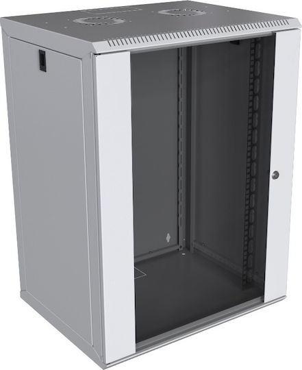 Mirsan Επιτοίχια Καμπίνα Rack 16U 56.5x45x75.5cm Γκρι WTC16U45MN.02