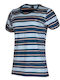 Γυναικείο T-shirt Ριγέ Navy Blue/Dusty Blue