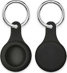 Key Ring Silicone Keychain Case for AirTag Black