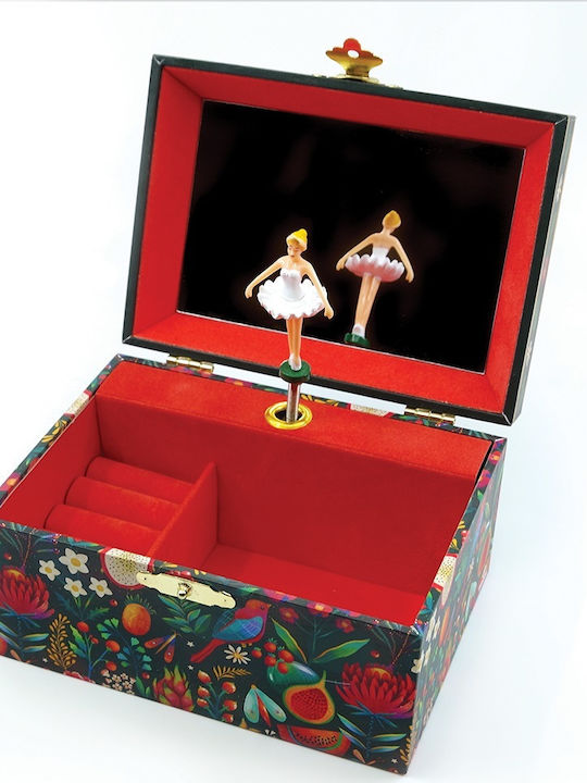 Svoora Wooden Jewellery Music Box with Mirror 15x8.5x11cm