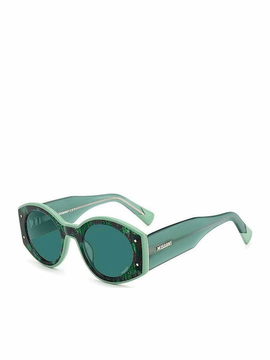 Missoni Women's Sunglasses with Green Plastic Frame and Blue Lens MIS 0064/S 601/KU