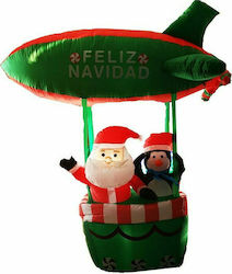 Zeppelin Illuminated Christmas Santa Inflatable Green 180x55cm