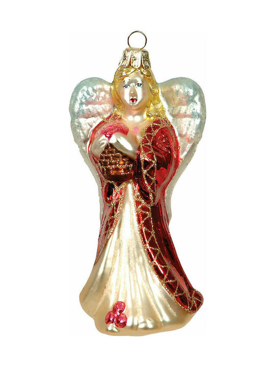 Engelchen Glasartiges Rotes Weihnachtsbaumschmuck 13cm