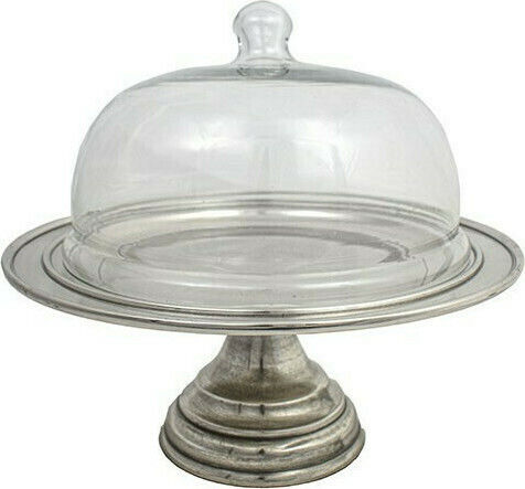 Karni Cake Stand Silver 30x30x28cm