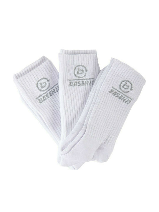 Basehit Ανδρικές Κάλτσες Λευκές 3Pack