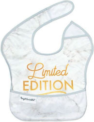 Tiny Twinkle Limited Edition Wasserdicht Lätzchen Stoff mit Bügelverschluss und Schlaufe & Tasche Weiß