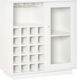 HomCom Freistehend Weinkeller Hölzernes Weiß 80x36x85εκ.