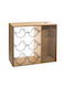 Atmosphera Tischplatte Flaschenhalter Hölzernes für 6 Flaschen Black-Coffee 39.7x15x35εκ.