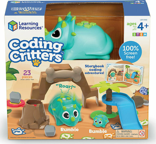 Learning Resources Coding Critters Rumble & Bumble STEM Образователна Игра Знания за 4+ Години